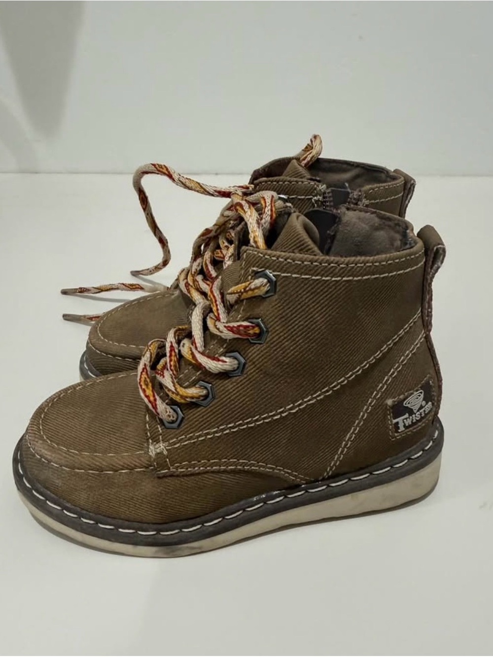 Twister Brown Kids High-Top Lace Boots